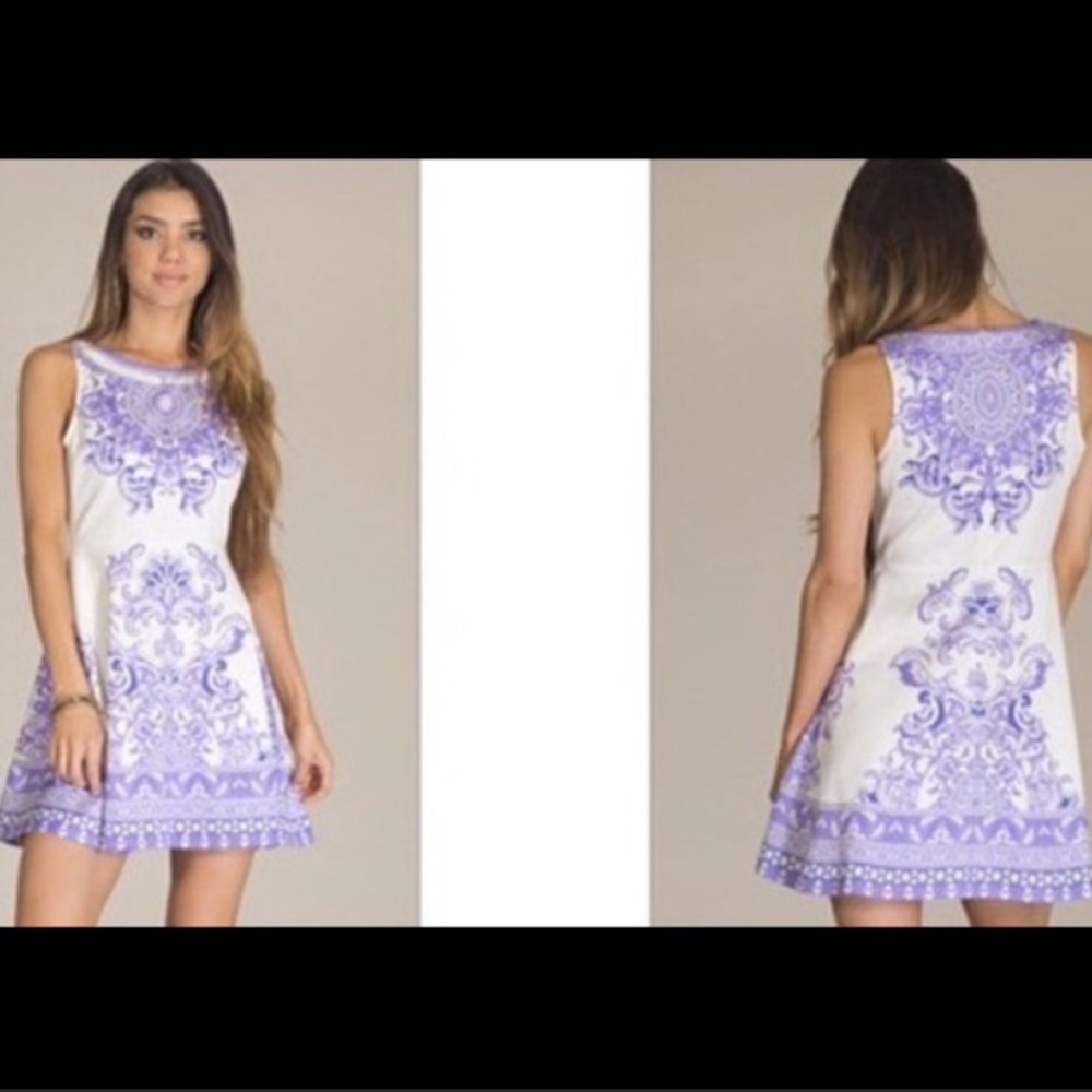 Boho sleeveless mini fit and flare sun dress lace